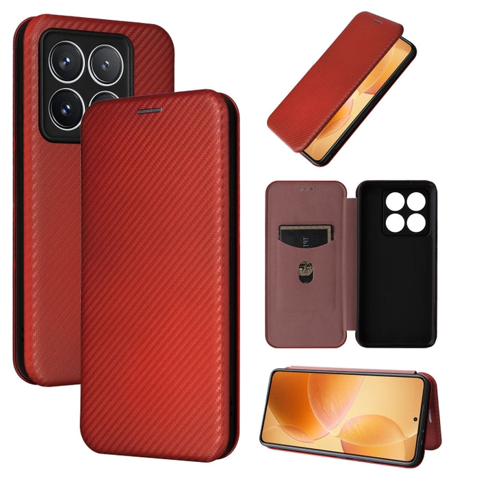 Funda de cuero con tapa para teléfono con textura de fibra de carbono, For Xiaomi 17T Pro 5G, For Xiaomi 17T 5G, For Xiaomi 17 Ultra, For Xiaomi 17 Pro Max, For Xiaomi 17 Pro, For Xiaomi 17, For Xiaomi Poco F7 5G Global, For Xiaomi 15 Ultra            ...