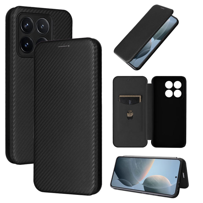 Funda de cuero con tapa para teléfono con textura de fibra de carbono, For Xiaomi 17T Pro 5G, For Xiaomi 17T 5G, For Xiaomi 17 Ultra, For Xiaomi 17 Pro Max, For Xiaomi 17 Pro, For Xiaomi 17, For Xiaomi Poco F7 5G Global, For Xiaomi 15 Ultra            ...