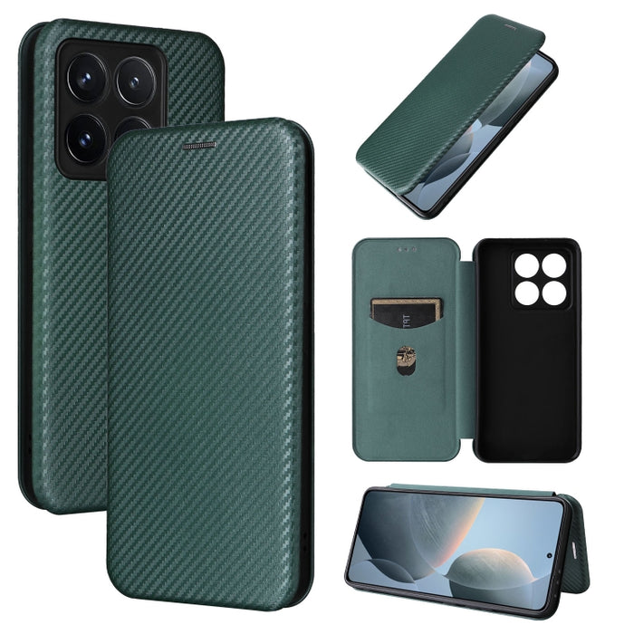 Funda de cuero con tapa para teléfono con textura de fibra de carbono, For Xiaomi 17T Pro 5G, For Xiaomi 17T 5G, For Xiaomi 17 Ultra, For Xiaomi 17 Pro Max, For Xiaomi 17 Pro, For Xiaomi 17, For Xiaomi Poco F7 5G Global, For Xiaomi 15 Ultra            ...