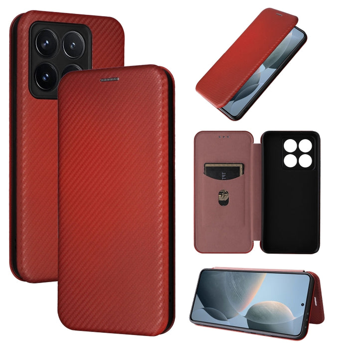 Funda de cuero con tapa para teléfono con textura de fibra de carbono, For Xiaomi 17T Pro 5G, For Xiaomi 17T 5G, For Xiaomi 17 Ultra, For Xiaomi 17 Pro Max, For Xiaomi 17 Pro, For Xiaomi 17, For Xiaomi Poco F7 5G Global, For Xiaomi 15 Ultra            ...