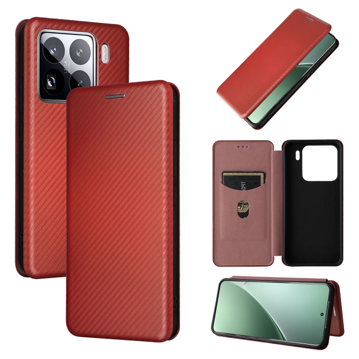 Funda de cuero con tapa para teléfono con textura de fibra de carbono, For Xiaomi 17T Pro 5G, For Xiaomi 17T 5G, For Xiaomi 17 Ultra, For Xiaomi 17 Pro Max, For Xiaomi 17 Pro, For Xiaomi 17, For Xiaomi Poco F7 5G Global, For Xiaomi 15 Ultra            ...