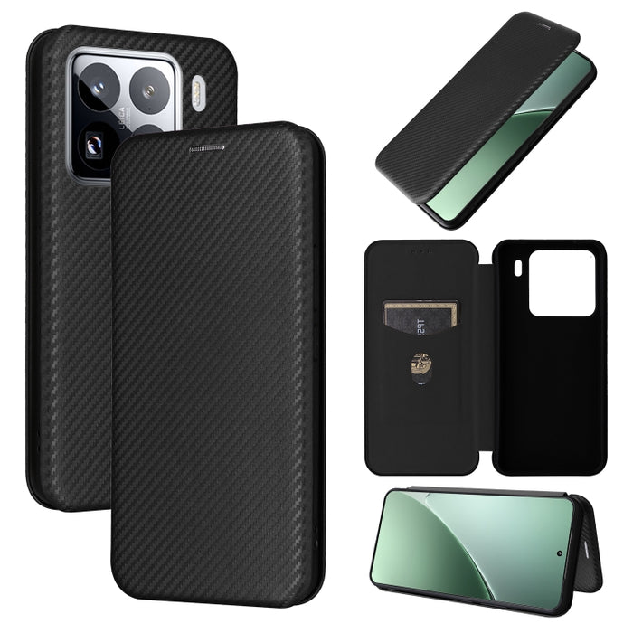 Funda de cuero con tapa para teléfono con textura de fibra de carbono, For Xiaomi 17T Pro 5G, For Xiaomi 17T 5G, For Xiaomi 17 Ultra, For Xiaomi 17 Pro Max, For Xiaomi 17 Pro, For Xiaomi 17, For Xiaomi Poco F7 5G Global, For Xiaomi 15 Ultra            ...