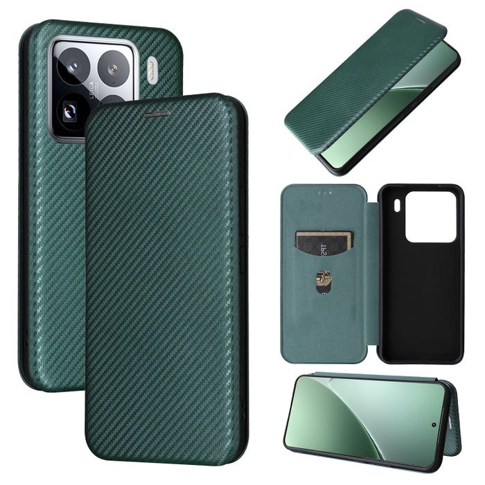 Funda de cuero con tapa para teléfono con textura de fibra de carbono, For Xiaomi 17T Pro 5G, For Xiaomi 17T 5G, For Xiaomi 17 Ultra, For Xiaomi 17 Pro Max, For Xiaomi 17 Pro, For Xiaomi 17, For Xiaomi Poco F7 5G Global, For Xiaomi 15 Ultra            ...
