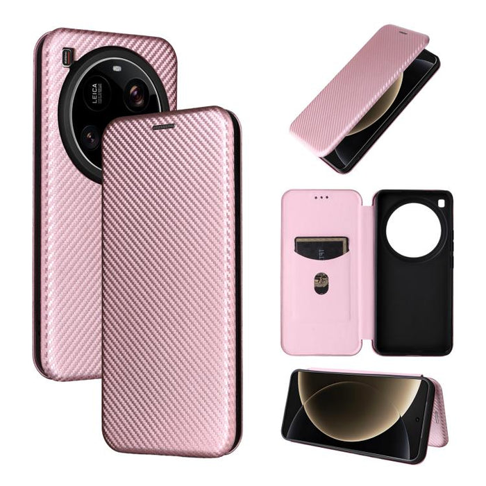 Funda de cuero con tapa para teléfono con textura de fibra de carbono, For Xiaomi 17T Pro 5G, For Xiaomi 17T 5G, For Xiaomi 17 Ultra, For Xiaomi 17 Pro Max, For Xiaomi 17 Pro, For Xiaomi 17, For Xiaomi Poco F7 5G Global, For Xiaomi 15 Ultra            ...