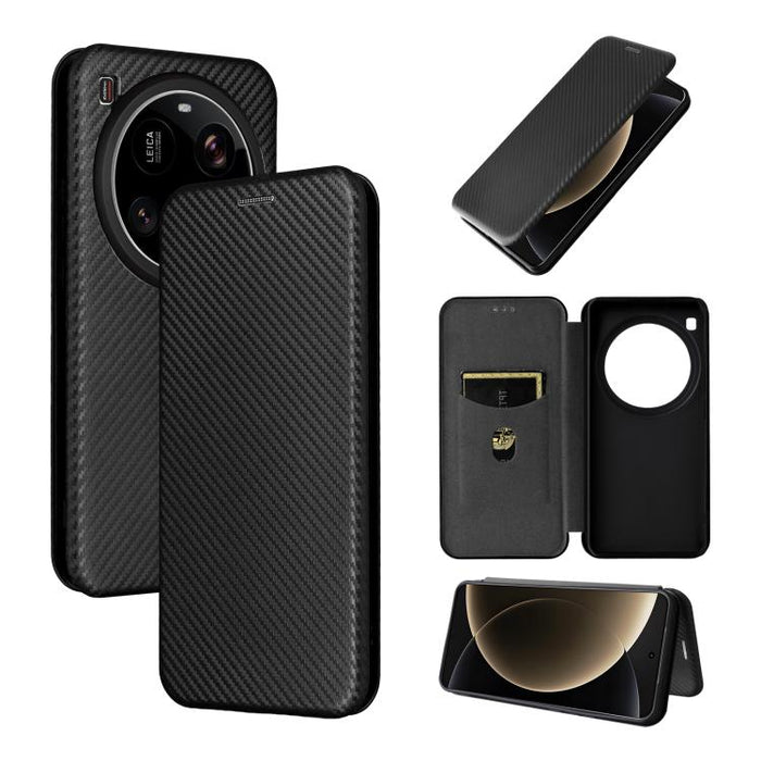 Funda de cuero con tapa para teléfono con textura de fibra de carbono, For Xiaomi 17T Pro 5G, For Xiaomi 17T 5G, For Xiaomi 17 Ultra, For Xiaomi 17 Pro Max, For Xiaomi 17 Pro, For Xiaomi 17, For Xiaomi Poco F7 5G Global, For Xiaomi 15 Ultra            ...