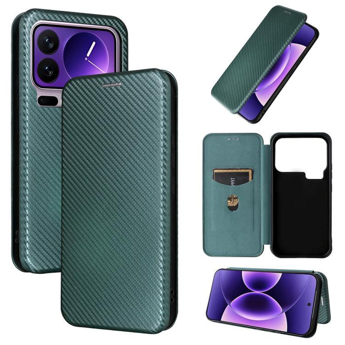 Funda de cuero con tapa para teléfono con textura de fibra de carbono, For Xiaomi 17T Pro 5G, For Xiaomi 17T 5G, For Xiaomi 17 Ultra, For Xiaomi 17 Pro Max, For Xiaomi 17 Pro, For Xiaomi 17, For Xiaomi Poco F7 5G Global, For Xiaomi 15 Ultra            ...