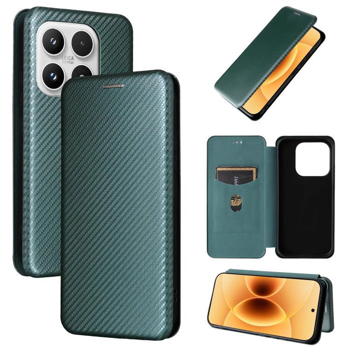 Funda de cuero con tapa para teléfono con textura de fibra de carbono, For Xiaomi 17T Pro 5G, For Xiaomi 17T 5G, For Xiaomi 17 Ultra, For Xiaomi 17 Pro Max, For Xiaomi 17 Pro, For Xiaomi 17, For Xiaomi Poco F7 5G Global, For Xiaomi 15 Ultra            ...