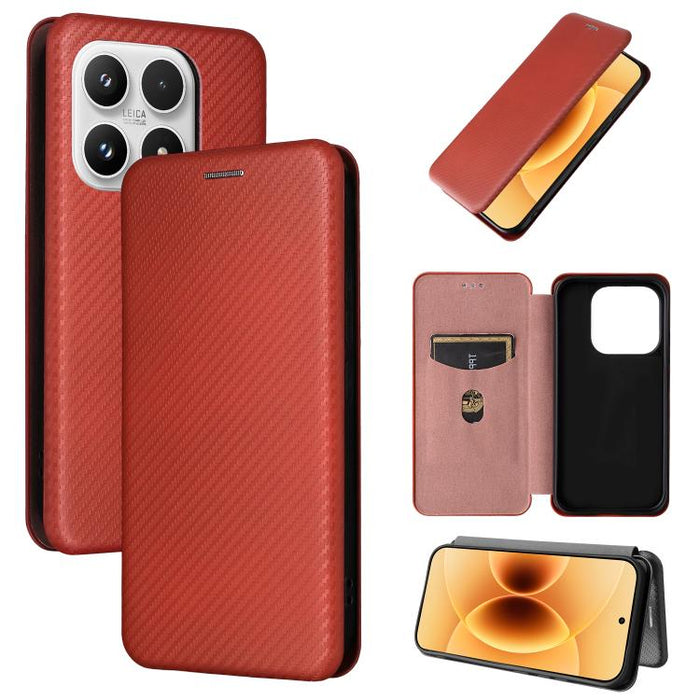 Funda de cuero con tapa para teléfono con textura de fibra de carbono, For Xiaomi 17T Pro 5G, For Xiaomi 17T 5G, For Xiaomi 17 Ultra, For Xiaomi 17 Pro Max, For Xiaomi 17 Pro, For Xiaomi 17, For Xiaomi Poco F7 5G Global, For Xiaomi 15 Ultra            ...