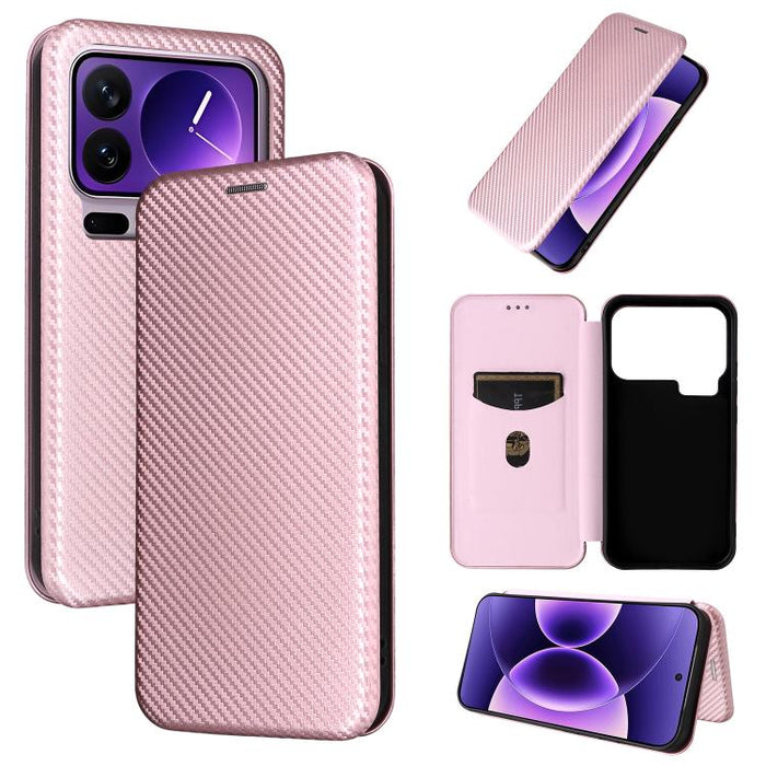 Funda de cuero con tapa para teléfono con textura de fibra de carbono, For Xiaomi 17T Pro 5G, For Xiaomi 17T 5G, For Xiaomi 17 Ultra, For Xiaomi 17 Pro Max, For Xiaomi 17 Pro, For Xiaomi 17, For Xiaomi Poco F7 5G Global, For Xiaomi 15 Ultra            ...