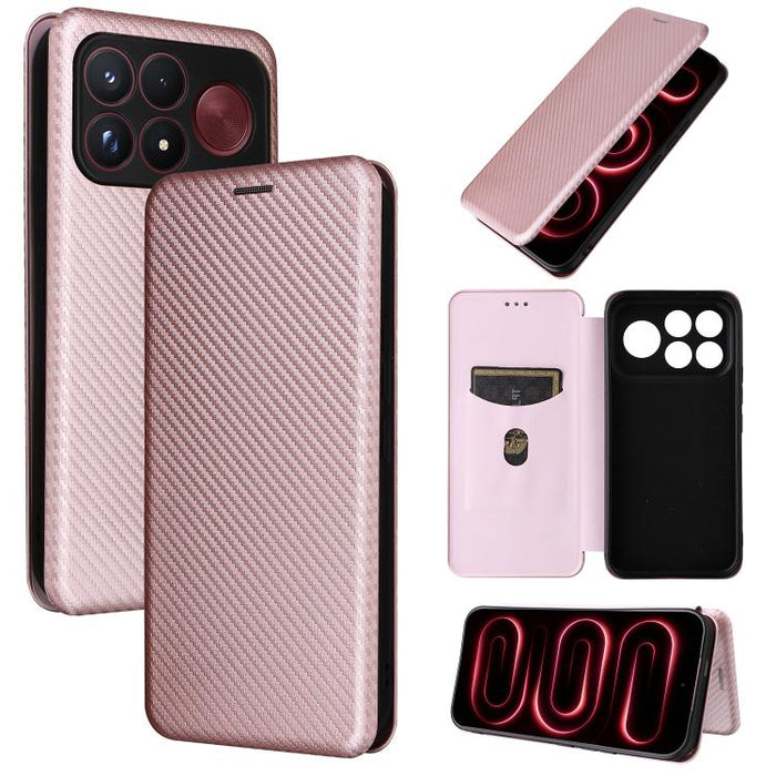 Funda de cuero con tapa para teléfono con textura de fibra de carbono, For Xiaomi 17T Pro 5G, For Xiaomi 17T 5G, For Xiaomi 17 Ultra, For Xiaomi 17 Pro Max, For Xiaomi 17 Pro, For Xiaomi 17, For Xiaomi Poco F7 5G Global, For Xiaomi 15 Ultra            ...