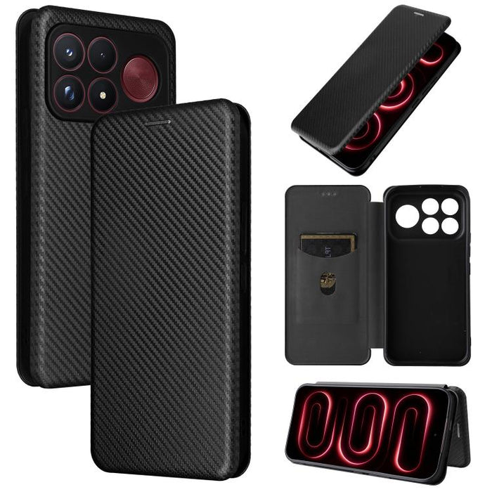 Funda de cuero con tapa para teléfono con textura de fibra de carbono, For Xiaomi 17T Pro 5G, For Xiaomi 17T 5G, For Xiaomi 17 Ultra, For Xiaomi 17 Pro Max, For Xiaomi 17 Pro, For Xiaomi 17, For Xiaomi Poco F7 5G Global, For Xiaomi 15 Ultra            ...