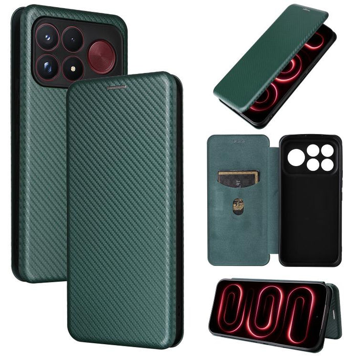 Funda de cuero con tapa para teléfono con textura de fibra de carbono, For Xiaomi 17T Pro 5G, For Xiaomi 17T 5G, For Xiaomi 17 Ultra, For Xiaomi 17 Pro Max, For Xiaomi 17 Pro, For Xiaomi 17, For Xiaomi Poco F7 5G Global, For Xiaomi 15 Ultra            ...