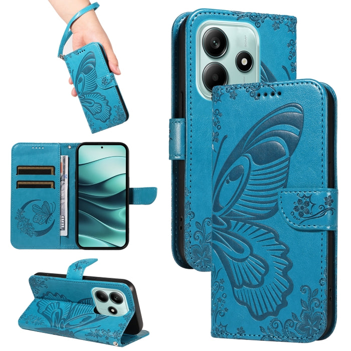 Funda de cuero para teléfono con relieve de mariposa de cola de golondrina, For Redmi K90 Pro Max/Poco F8 Ultra, For Redmi K90/Poco F8 Pro, For Redmi 15C 5G / 4G EU 173mm, For Redmi 15 5G Global / 15 4G SEA 169.5mm, For Redmi 15 5G / 4G EU 171mm       ...