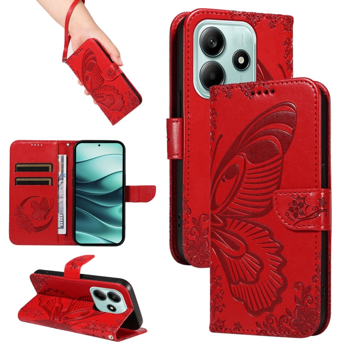Funda de cuero para teléfono con relieve de mariposa de cola de golondrina, For Redmi K90 Pro Max/Poco F8 Ultra, For Redmi K90/Poco F8 Pro, For Redmi 15C 5G / 4G EU 173mm, For Redmi 15 5G Global / 15 4G SEA 169.5mm, For Redmi 15 5G / 4G EU 171mm       ...