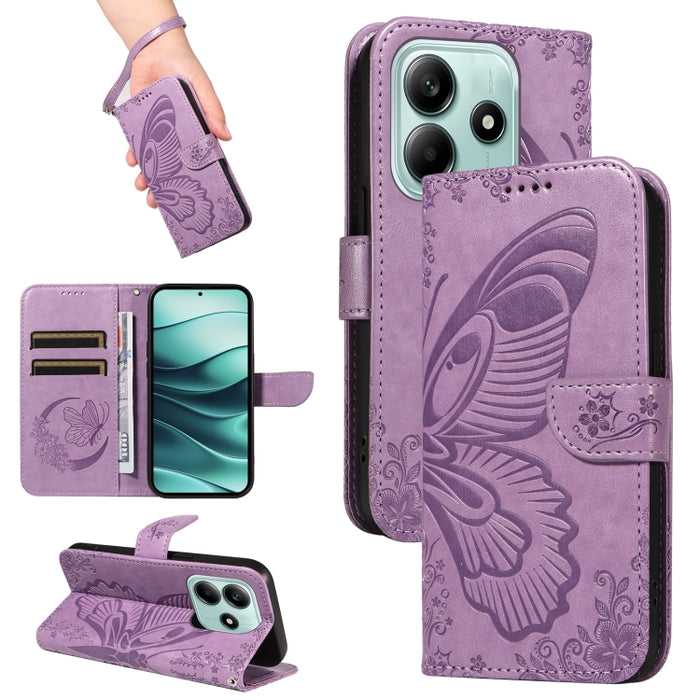 Funda de cuero para teléfono con relieve de mariposa de cola de golondrina, For Redmi K90 Pro Max/Poco F8 Ultra, For Redmi K90/Poco F8 Pro, For Redmi 15C 5G / 4G EU 173mm, For Redmi 15 5G Global / 15 4G SEA 169.5mm, For Redmi 15 5G / 4G EU 171mm       ...
