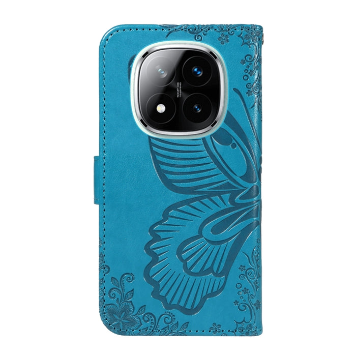 Funda de cuero para teléfono con relieve de mariposa de cola de golondrina, For Redmi Note 14 Pro / 14 Pro+ 5G, For Redmi 14C 4G