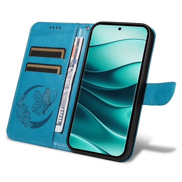 Funda de cuero para teléfono con relieve de mariposa de cola de golondrina, For Redmi Note 14 Pro / 14 Pro+ 5G, For Redmi 14C 4G