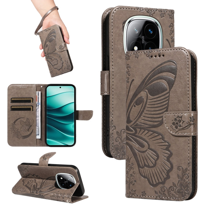 Funda de cuero para teléfono con relieve de mariposa de cola de golondrina, For Redmi K90 Pro Max/Poco F8 Ultra, For Redmi K90/Poco F8 Pro, For Redmi 15C 5G / 4G EU 173mm, For Redmi 15 5G Global / 15 4G SEA 169.5mm, For Redmi 15 5G / 4G EU 171mm       ...
