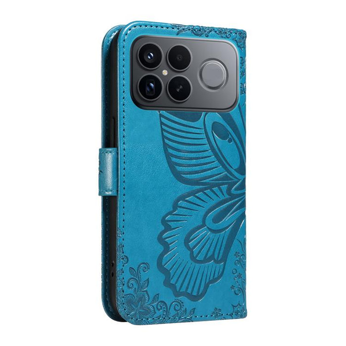 Funda de cuero para teléfono con relieve de mariposa de cola de golondrina, For Redmi K90 Pro Max/Poco F8 Ultra, For Redmi K90/Poco F8 Pro, For Redmi 15C 5G / 4G EU 173mm, For Redmi 15 5G Global / 15 4G SEA 169.5mm, For Redmi 15 5G / 4G EU 171mm       ...