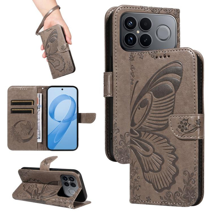 Funda de cuero para teléfono con relieve de mariposa de cola de golondrina, For Redmi K90 Pro Max/Poco F8 Ultra, For Redmi K90/Poco F8 Pro, For Redmi 15C 5G / 4G EU 173mm, For Redmi 15 5G Global / 15 4G SEA 169.5mm, For Redmi 15 5G / 4G EU 171mm       ...