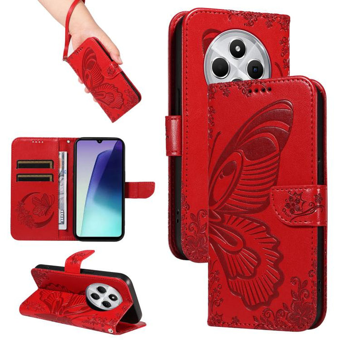 Funda de cuero para teléfono con relieve de mariposa de cola de golondrina, For Redmi K90 Pro Max/Poco F8 Ultra, For Redmi K90/Poco F8 Pro, For Redmi 15C 5G / 4G EU 173mm, For Redmi 15 5G Global / 15 4G SEA 169.5mm, For Redmi 15 5G / 4G EU 171mm       ...