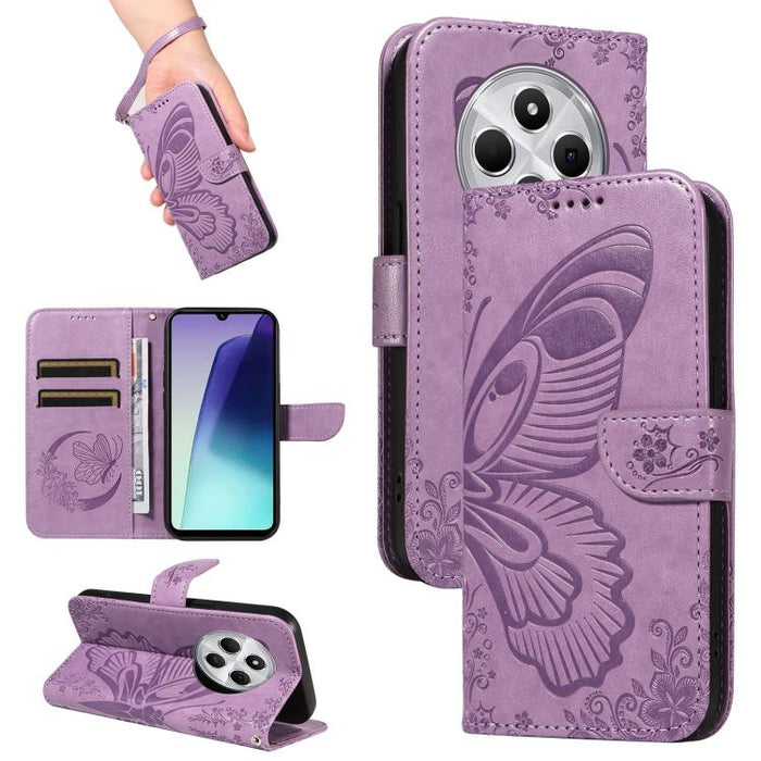 Funda de cuero para teléfono con relieve de mariposa de cola de golondrina, For Redmi K90 Pro Max/Poco F8 Ultra, For Redmi K90/Poco F8 Pro, For Redmi 15C 5G / 4G EU 173mm, For Redmi 15 5G Global / 15 4G SEA 169.5mm, For Redmi 15 5G / 4G EU 171mm       ...