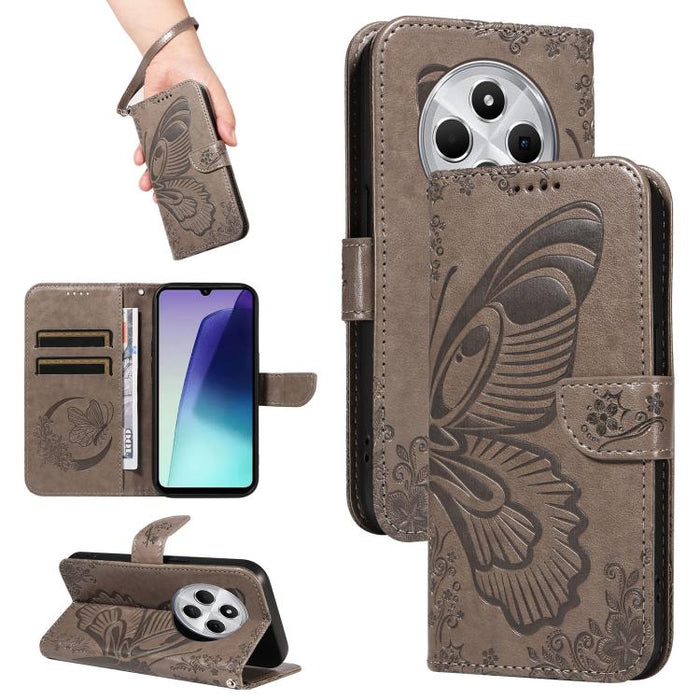 Funda de cuero para teléfono con relieve de mariposa de cola de golondrina, For Redmi K90 Pro Max/Poco F8 Ultra, For Redmi K90/Poco F8 Pro, For Redmi 15C 5G / 4G EU 173mm, For Redmi 15 5G Global / 15 4G SEA 169.5mm, For Redmi 15 5G / 4G EU 171mm       ...