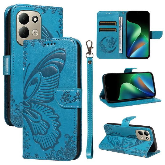 Funda de cuero para teléfono con relieve de mariposa de cola de golondrina, For Redmi K90 Pro Max/Poco F8 Ultra, For Redmi K90/Poco F8 Pro, For Redmi 15C 5G / 4G EU 173mm, For Redmi 15 5G Global / 15 4G SEA 169.5mm, For Redmi 15 5G / 4G EU 171mm       ...