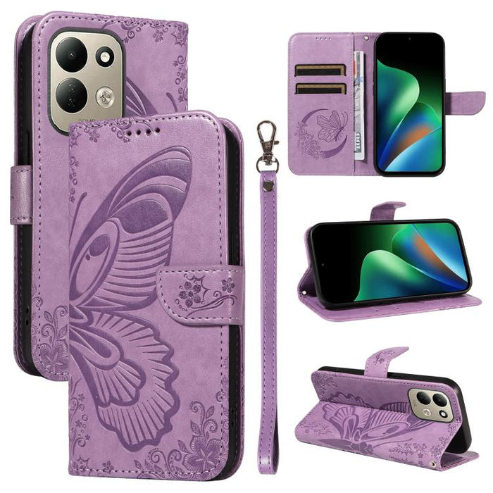 Funda de cuero para teléfono con relieve de mariposa de cola de golondrina, For Redmi K90 Pro Max/Poco F8 Ultra, For Redmi K90/Poco F8 Pro, For Redmi 15C 5G / 4G EU 173mm, For Redmi 15 5G Global / 15 4G SEA 169.5mm, For Redmi 15 5G / 4G EU 171mm       ...