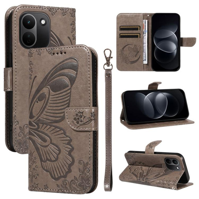 Funda de cuero para teléfono con relieve de mariposa de cola de golondrina, For Redmi K90 Pro Max/Poco F8 Ultra, For Redmi K90/Poco F8 Pro, For Redmi 15C 5G / 4G EU 173mm, For Redmi 15 5G Global / 15 4G SEA 169.5mm, For Redmi 15 5G / 4G EU 171mm       ...