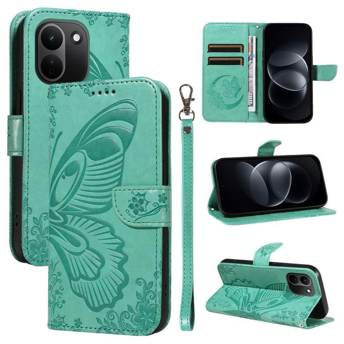 Funda de cuero para teléfono con relieve de mariposa de cola de golondrina, For Redmi K90 Pro Max/Poco F8 Ultra, For Redmi K90/Poco F8 Pro, For Redmi 15C 5G / 4G EU 173mm, For Redmi 15 5G Global / 15 4G SEA 169.5mm, For Redmi 15 5G / 4G EU 171mm       ...