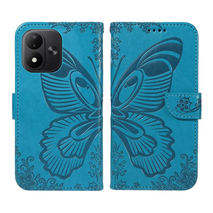 Funda de cuero para teléfono con relieve de mariposa de cola de golondrina, For Redmi K90 Pro Max/Poco F8 Ultra, For Redmi K90/Poco F8 Pro, For Redmi 15C 5G / 4G EU 173mm, For Redmi 15 5G Global / 15 4G SEA 169.5mm, For Redmi 15 5G / 4G EU 171mm       ...