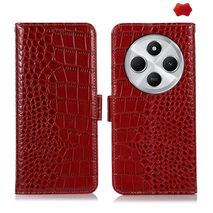 Funda para teléfono con capa superior de piel de vaca y efecto cocodrilo, For Redmi A7 Pro 171mm / Poco C85x 5G, For Redmi Turbo 5 Max / Poco X8 Pro Max, For Redmi Turbo 5 5G / Poco X8 Pro 5G, For Redmi Note 15 Pro+ 5G Global 163.3                     ...