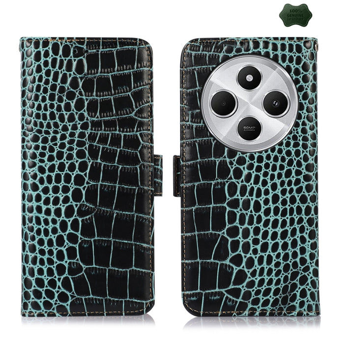 Funda para teléfono con capa superior de piel de vaca y efecto cocodrilo, For Redmi A7 Pro 171mm / Poco C85x 5G, For Redmi Turbo 5 Max / Poco X8 Pro Max, For Redmi Turbo 5 5G / Poco X8 Pro 5G, For Redmi Note 15 Pro+ 5G Global 163.3                     ...