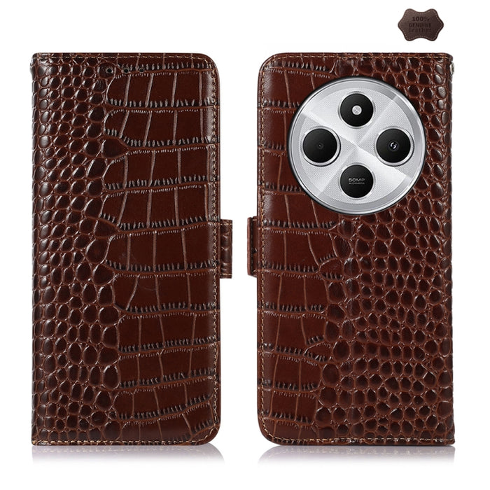 Funda para teléfono con capa superior de piel de vaca y efecto cocodrilo, For Redmi A7 Pro 171mm / Poco C85x 5G, For Redmi Turbo 5 Max / Poco X8 Pro Max, For Redmi Turbo 5 5G / Poco X8 Pro 5G, For Redmi Note 15 Pro+ 5G Global 163.3                     ...