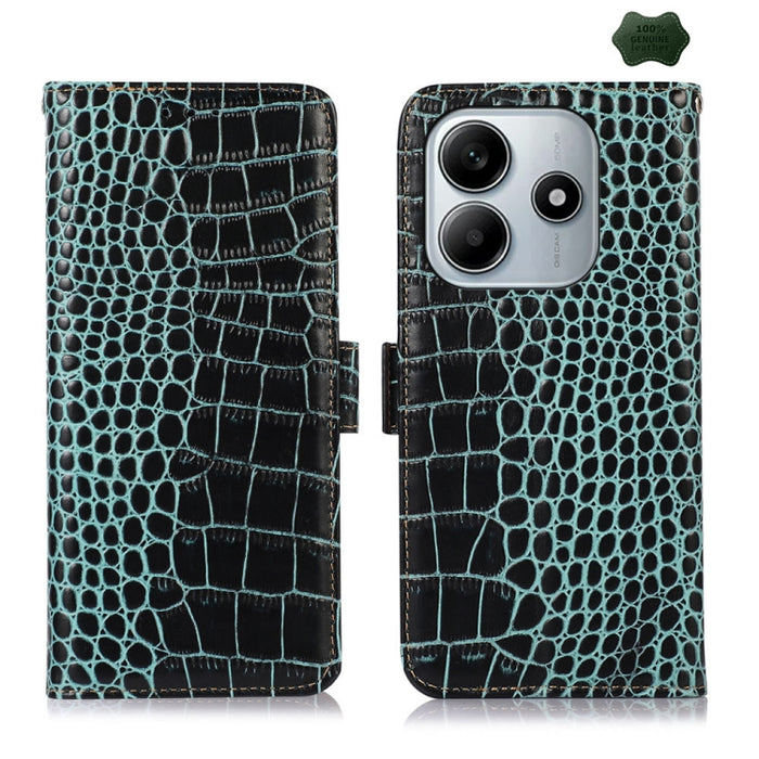 Funda para teléfono con capa superior de piel de vaca y efecto cocodrilo, For Redmi A7 Pro 171mm / Poco C85x 5G, For Redmi Turbo 5 Max / Poco X8 Pro Max, For Redmi Turbo 5 5G / Poco X8 Pro 5G, For Redmi Note 15 Pro+ 5G Global 163.3                     ...