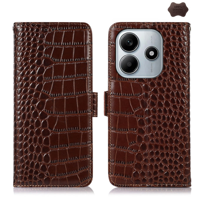 Funda para teléfono con capa superior de piel de vaca y efecto cocodrilo, For Redmi A7 Pro 171mm / Poco C85x 5G, For Redmi Turbo 5 Max / Poco X8 Pro Max, For Redmi Turbo 5 5G / Poco X8 Pro 5G, For Redmi Note 15 Pro+ 5G Global 163.3                     ...