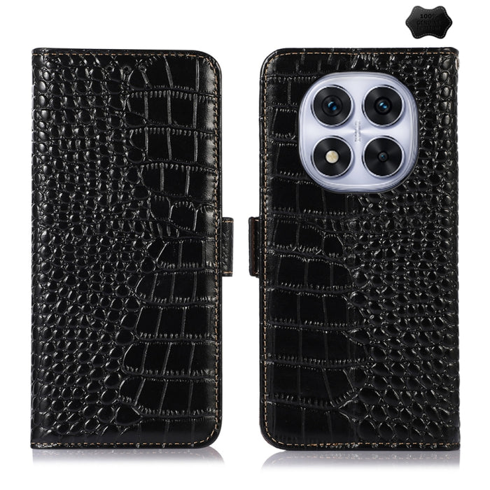Funda para teléfono con capa superior de piel de vaca y efecto cocodrilo, For Redmi A7 Pro 171mm / Poco C85x 5G, For Redmi Turbo 5 Max / Poco X8 Pro Max, For Redmi Turbo 5 5G / Poco X8 Pro 5G, For Redmi Note 15 Pro+ 5G Global 163.3                     ...