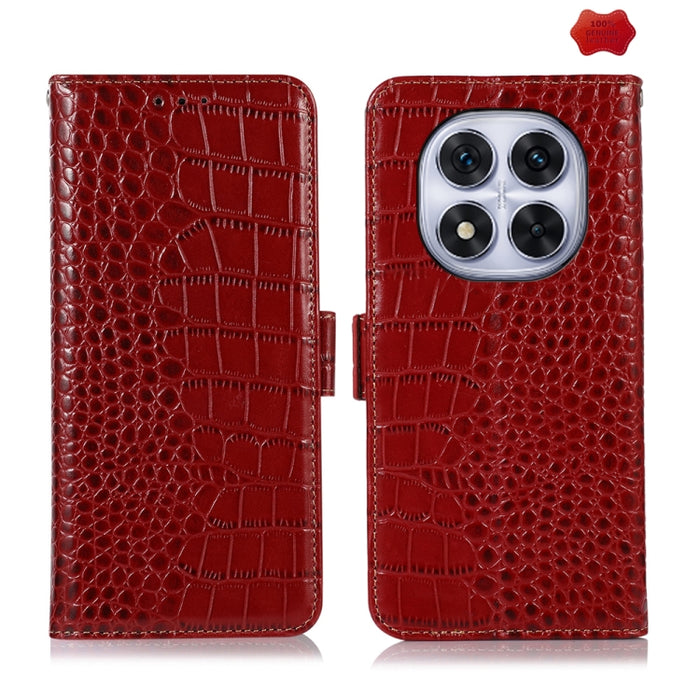Funda para teléfono con capa superior de piel de vaca y efecto cocodrilo, For Redmi A7 Pro 171mm / Poco C85x 5G, For Redmi Turbo 5 Max / Poco X8 Pro Max, For Redmi Turbo 5 5G / Poco X8 Pro 5G, For Redmi Note 15 Pro+ 5G Global 163.3                     ...