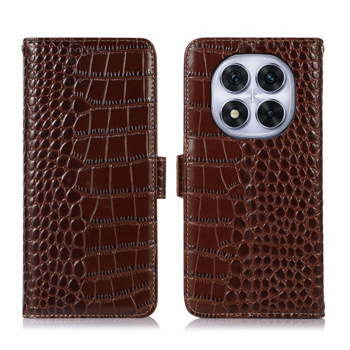 Funda para teléfono con capa superior de piel de vaca y efecto cocodrilo, For Redmi A7 Pro 171mm / Poco C85x 5G, For Redmi Turbo 5 Max / Poco X8 Pro Max, For Redmi Turbo 5 5G / Poco X8 Pro 5G, For Redmi Note 15 Pro+ 5G Global 163.3                     ...