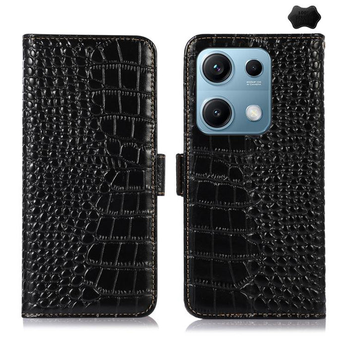 Funda para teléfono con capa superior de piel de vaca y efecto cocodrilo, For Redmi A7 Pro 171mm / Poco C85x 5G, For Redmi Turbo 5 Max / Poco X8 Pro Max, For Redmi Turbo 5 5G / Poco X8 Pro 5G, For Redmi Note 15 Pro+ 5G Global 163.3                     ...