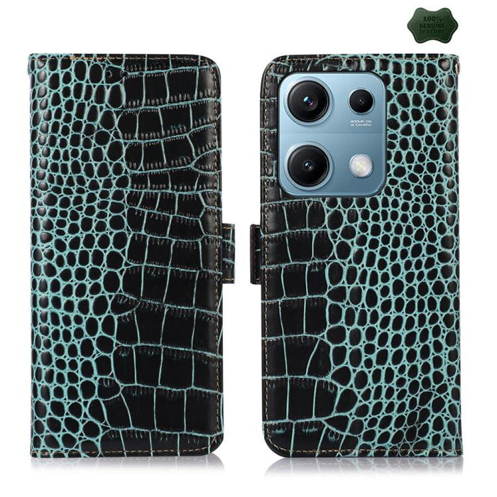 Funda para teléfono con capa superior de piel de vaca y efecto cocodrilo, For Redmi A7 Pro 171mm / Poco C85x 5G, For Redmi Turbo 5 Max / Poco X8 Pro Max, For Redmi Turbo 5 5G / Poco X8 Pro 5G, For Redmi Note 15 Pro+ 5G Global 163.3                     ...