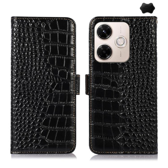 Funda para teléfono con capa superior de piel de vaca y efecto cocodrilo, For Redmi A7 Pro 171mm / Poco C85x 5G, For Redmi Turbo 5 Max / Poco X8 Pro Max, For Redmi Turbo 5 5G / Poco X8 Pro 5G, For Redmi Note 15 Pro+ 5G Global 163.3                     ...