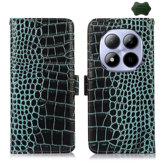 Funda para teléfono con capa superior de piel de vaca y efecto cocodrilo, For Redmi A7 Pro 171mm / Poco C85x 5G, For Redmi Turbo 5 Max / Poco X8 Pro Max, For Redmi Turbo 5 5G / Poco X8 Pro 5G, For Redmi Note 15 Pro+ 5G Global 163.3                     ...