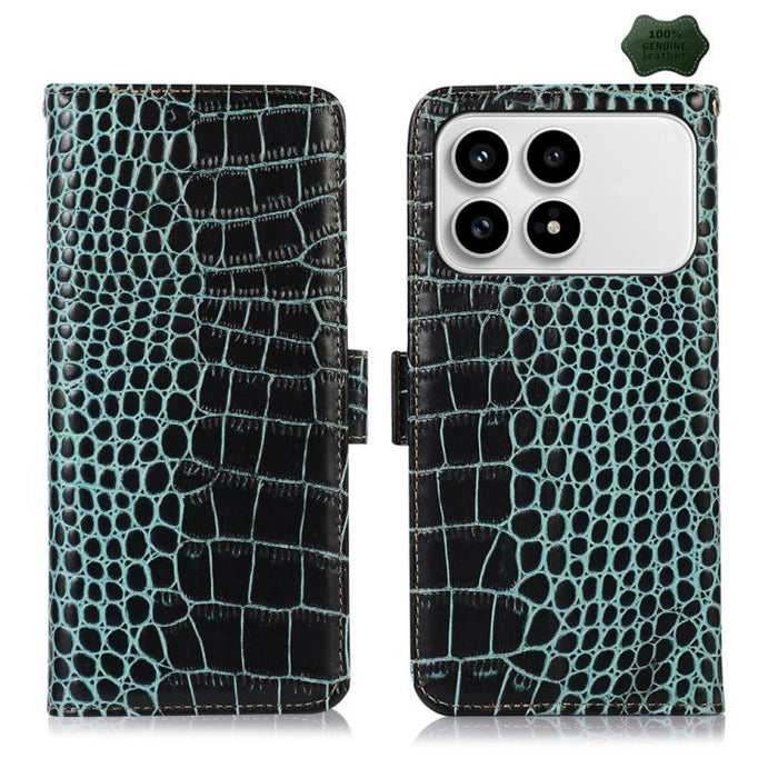 Funda para teléfono con capa superior de piel de vaca y efecto cocodrilo, For Redmi A7 Pro 171mm / Poco C85x 5G, For Redmi Turbo 5 Max / Poco X8 Pro Max, For Redmi Turbo 5 5G / Poco X8 Pro 5G, For Redmi Note 15 Pro+ 5G Global 163.3                     ...
