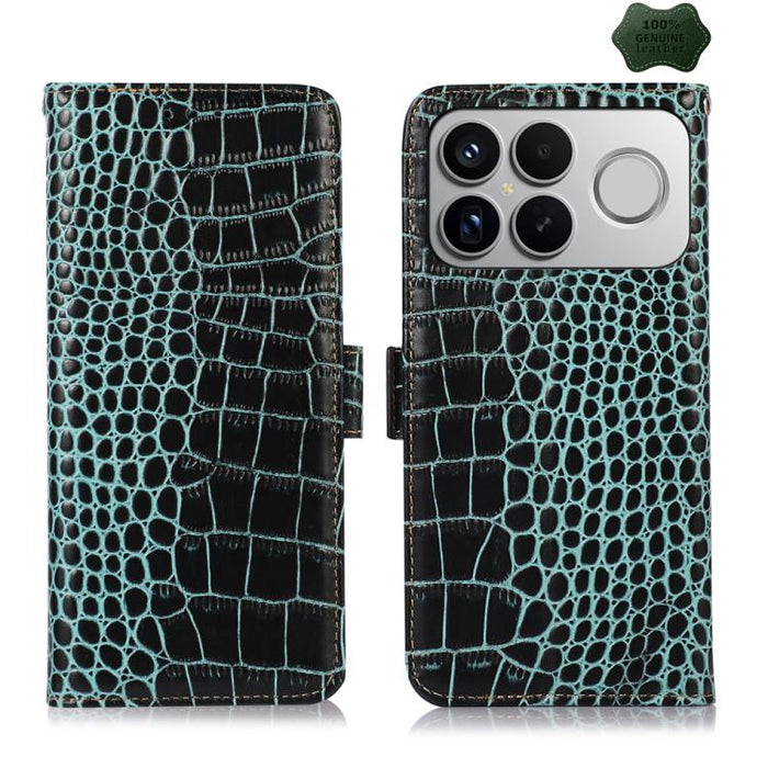 Funda para teléfono con capa superior de piel de vaca y efecto cocodrilo, For Redmi A7 Pro 171mm / Poco C85x 5G, For Redmi Turbo 5 Max / Poco X8 Pro Max, For Redmi Turbo 5 5G / Poco X8 Pro 5G, For Redmi Note 15 Pro+ 5G Global 163.3                     ...