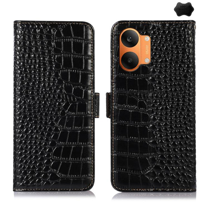 Funda para teléfono con capa superior de piel de vaca y efecto cocodrilo, For Redmi A7 Pro 171mm / Poco C85x 5G, For Redmi Turbo 5 Max / Poco X8 Pro Max, For Redmi Turbo 5 5G / Poco X8 Pro 5G, For Redmi Note 15 Pro+ 5G Global 163.3                     ...