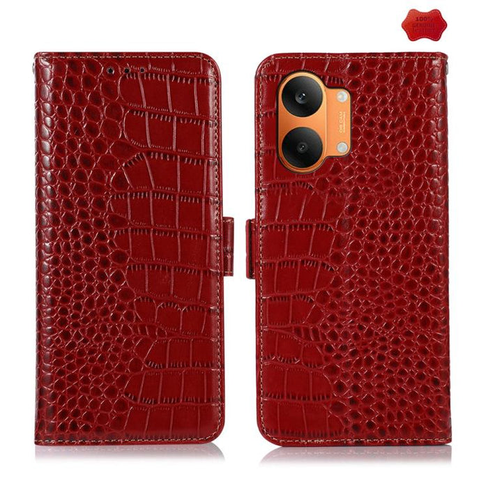 Funda para teléfono con capa superior de piel de vaca y efecto cocodrilo, For Redmi A7 Pro 171mm / Poco C85x 5G, For Redmi Turbo 5 Max / Poco X8 Pro Max, For Redmi Turbo 5 5G / Poco X8 Pro 5G, For Redmi Note 15 Pro+ 5G Global 163.3                     ...