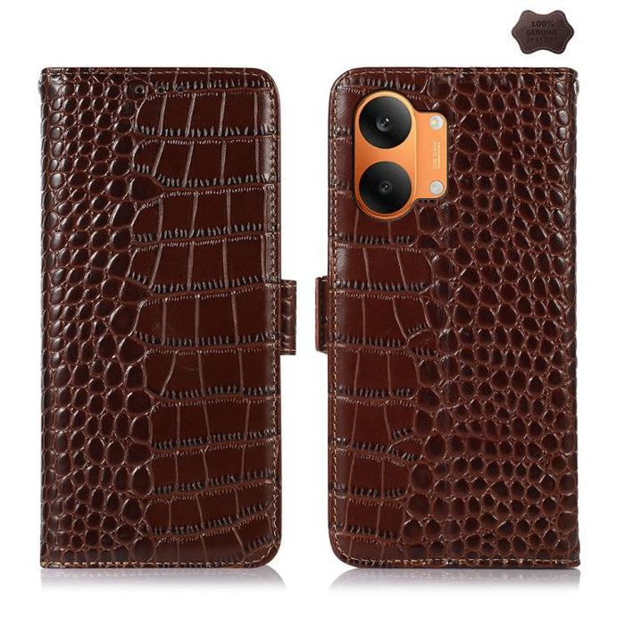 Funda para teléfono con capa superior de piel de vaca y efecto cocodrilo, For Redmi A7 Pro 171mm / Poco C85x 5G, For Redmi Turbo 5 Max / Poco X8 Pro Max, For Redmi Turbo 5 5G / Poco X8 Pro 5G, For Redmi Note 15 Pro+ 5G Global 163.3                     ...