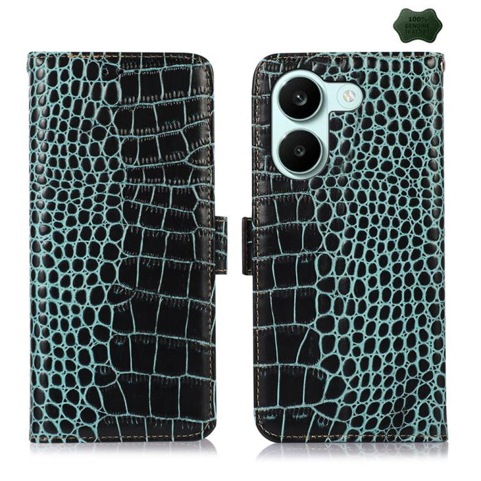Funda para teléfono con capa superior de piel de vaca y efecto cocodrilo, For Redmi A7 Pro 171mm / Poco C85x 5G, For Redmi Turbo 5 Max / Poco X8 Pro Max, For Redmi Turbo 5 5G / Poco X8 Pro 5G, For Redmi Note 15 Pro+ 5G Global 163.3                     ...